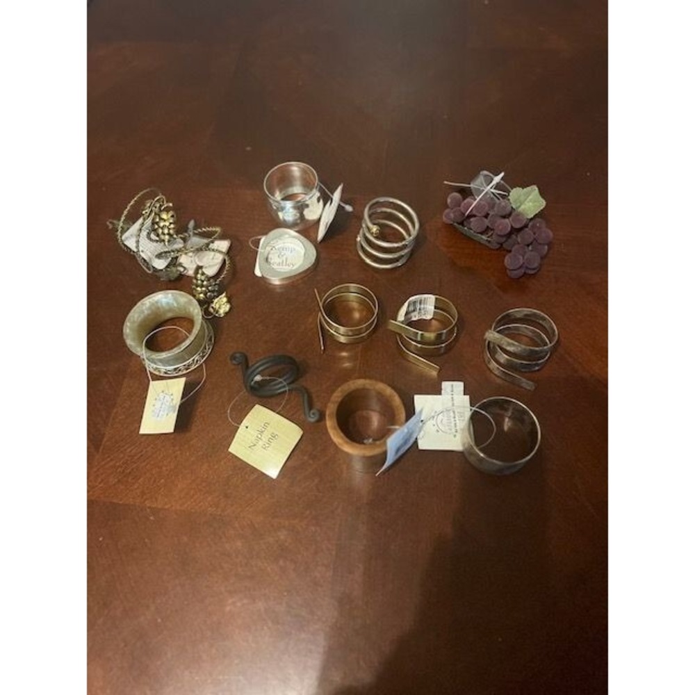 vintage Decorative Napkin Rings lot Elegant‎ Table Accessories kemp beatley 12